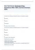Gas Technician G2 Exam Prep Questions With 100&percnt; Correct Answers 2024