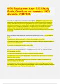   &lpar;Top  2024&sol;2025 EXAM REVIEW DOC &rpar; WGU Employment Law - C233 Study  Guide&comma; Questions and answers&comma; 100&percnt;  Accurate&comma; VERIFIED&period;