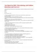 Test Bank for BOC Microbiology 6th Edition Questions and Answers