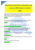 AMLS Pretest and Post Test Questions and Answers 2023 Graded A+ (Scored Well).