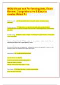  (Top  2024/2025 EXAM REVIEW PAPER ) WGU-Visual and Performing Arts, Exam  Review. Comprehensive & Easy to  master. Rated A+