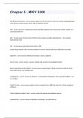 Chapter 5 - MISY 5300 question and answers graded A+ 2023/2024