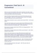Progression&colon; Field Tech II - III Conventional Exam Questions And Answers 