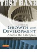 TEST BANK for Growth and Development Across the Lifespan 2nd Edition Leifer Gloria and Fleck Eve. ISBN 9781455745456 (All 16Chapters)