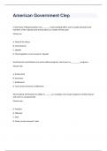 American Government Clep exam 2023/2024 with 100% correct answers graded A+