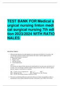 TEST BANK FOR  linton medical surgical nursing 7th edition 2023/2024 WITH RATIONALES 