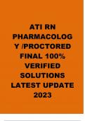 ATI RN  PHARMACOLOG Y &sol;PROCTORED  FINAL 100&percnt;  VERIFIED  SOLUTIONS  LATEST UPDATE  202
