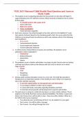 Maternal Child Health Final Question and Answers Study Guide