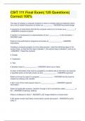 CSIT 111 Final Exam&vert; 125 Questions&vert; Correct 100&percnt;