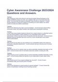 Cyber Awareness Challenge 2023&sol;2024 Questions and Answers&period; 