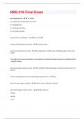 NSG-316 Final Exam Questions And Answers Already Graded A+
