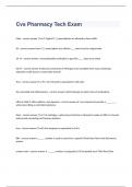 Cvs Pharmacy Tech Exam questions and complete correct  answers