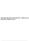 ART HIST 1001 FINAL MILESTONE - SOPHIA FALL 2023/2024 (SCORE 23/25) A+.