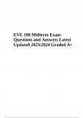 EVE 100 Midterm Exam Questions and Answers Latest 2023/2024 | 100% Verified