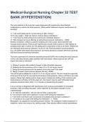 Medical-Surgical Nursing Chapter 32 4th Edition TEST BANK &lpar;HYPERTENSTION&rpar; Questions and Answers with Explanations &lpar;2026&sol;2027&rpar;
