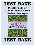 TEST BANK PRINCIPLES OF HUMAN PHYSIOLOGY 6th Edition, Cindy Stanfield | All Chapters