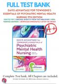 Test Bank for Davis Advantage for Townsends Essentials of Psychiatric Mental-Health Nursing 9th Edition By Karyn I. Morgan | 9781719645768 | 2023- 2024 | Chapter 1-32 | Complete Questions and Answers A+