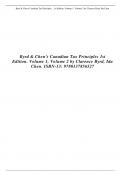 Byrd & Chen's Canadian Tax Principles, , 1st Edition. Volume 1, Volume 2 by Clarence Byrd, Ida Chen. ISBN-13: 9780137856527. All Chapters. (Complete) Solutions Manual & TEST BANK