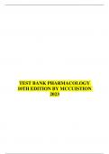 TEST BANK PHARM 10TH EDITION BY MCCUISTION 2023(All Chapters 1-55)|100% Verified