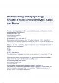Understanding Pathophysiology  Chapter 5 ( Fluids and Electrolytes, Acids and Bases)Test Bank  Questions and Answers (A+ GRADED)