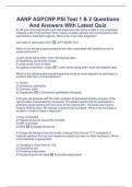 AANP AGPCNP PSI Test 1 & 2 Questions And Answers With Latest Quiz
