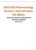 2022 HESI Pharmacology Version 1 (v1) exit exam (55 Q&As) Actual Screenshots w/Questions & Answers Included!!! GRADED A+ 