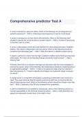 Comprehensive predictor Test A Questions and complete Solutions (A+ GRADED)