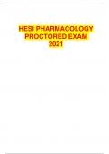 UPDATED HESI PHARMACOLOGY PROCTORED EXAM 2021 &lpar;7 DIFFERENT VERSIONS V1- V7&rpar; COMPLETE RESOURCES FOR HESI PHARMACOLOGY PROCTORED EXAM 2021 100&percnt; SUCCESS GUARENTEED