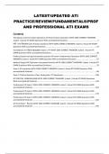 LATEST/UPDATED ATI PRACTICE/REVIEW/FUNDAMENTALS/PROFAND PROFESSIONAL ATI EXAMS