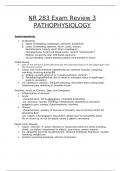 NR 283 PATHOPHYSIOLOGY REVIEW 3 EXAM  CORRECTLY ANSWERED /LATEST UPDATE VERSION/ GRADED A+