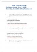 NUR2356 Multidimensional Care I , MDC 1 Exam 2 (Latest 2021- 2022) Rasmussen
