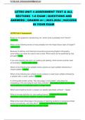 LETRS UNIT 4 ASSESSMENT TEST & ALL  SECTIONS 1-8 EXAM &vert; QUESTIONS AND  ANSWERS &vert; GRADED A&plus; &vert; 2023-2024 &vert; SUCCESS  IN YOUR EXAM