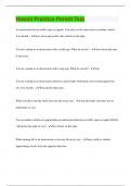 Hawaii Practice Permit Test &vert; Questions with 100&percnt; Correct Answers &vert; Latest Update 2024 &vert; Verified