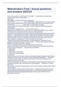 Metrobrokers Final  Actual questions and answers 2023&sol;24