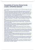 Hospitality & Tourism Study Guide &lpar;math&rpar; &vert; UPDATED 2023&sol;24
