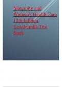 Maternity and Women's Health Care 12th Edition Lowdermilk Test Bank &period;pdf