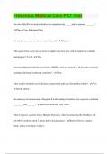 Fresenius Medical Care PCT Test &vert; Questions with 100&percnt; Correct Answers &vert; Latest Update 2024 &vert; Verified