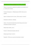 Fresenius Hemodialysis Study Guide &vert; Questions with 100&percnt; Correct Answers &vert; Latest Update 2024 &vert; Verified
