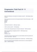 Progression&colon; Field Tech IV - V Conventional Questions and 100&percnt; correct Answers  Latest Update &lpar;A&plus; GRADED&rpar;