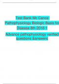 NUR 1211 TEST BANK PATHOPHYSIOLOGY THE BIOLOGIC BASIS FOR DISEASE IN ADULTS AND CHILDREN 8th Edition A&plus; guaranteed Kathryn L&period; McCance&comma; Sue E&period; Huether