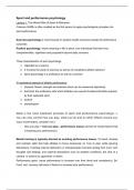 Samenvatting -  Sport and performance psychology (PSB3E-OP01)