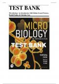 Test Bank for Microbiology&colon; An Introduction&comma; 14th Edition by Tortora 2024 &vert;Chapter 1-28 &vert; All Chapters