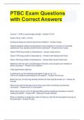 PTBC Exam Questions with Correct Answers 