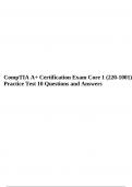 CompTIA A+ Certification Exam Core 1 (220-1001) Practice Test 10 Questions and Answers.