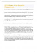 CPFO - Risk&comma; Benefits&comma; Procurement Questions And Answers Already Graded A&plus;