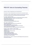 PCN 107- Intro to Counseling Theories Exam