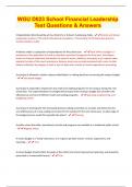 WGU D023 School Financial Leadership Test Questions & Answers&sol;&sol;  &lpar;Top  2024&sol;2025 EXAM REVIEW PAPERS &sol; GRADED A&plus;&sol; 100&percnt;  Accurate&rpar; 
