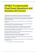 OPSEC Fundamentals Final Exam Questions and Answers All Correct