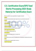 C.S. Certification Exam/SPD Test/ Sterile Processing 2023 Study Material for Certification Exam