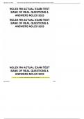 NGN NCLEX &sol;NCLEX NGN RN ACTUAL EXAM LATEST 2023 TEST BANK 800 QUESTIONS AND CORRECT DETAILED ANSWERS WITH RATIONALES AGRADE